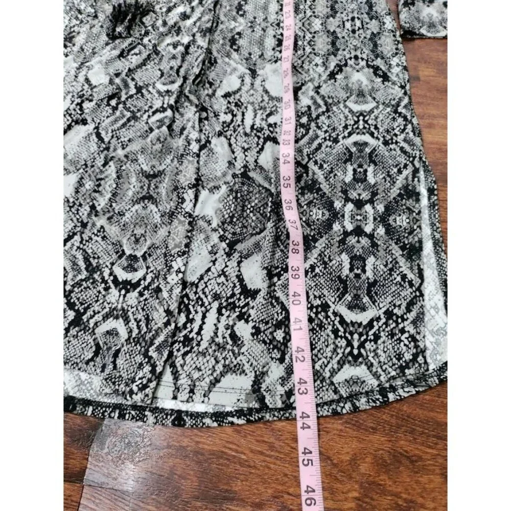 INC International Women's M Snake-Print Belted Shirtdress,Created for Macy's - Picture 7 of 13